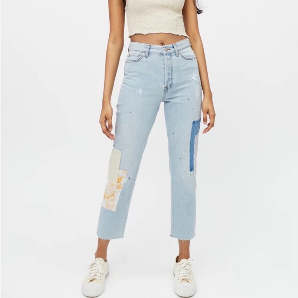 BDG Floral Patchwork Jeans